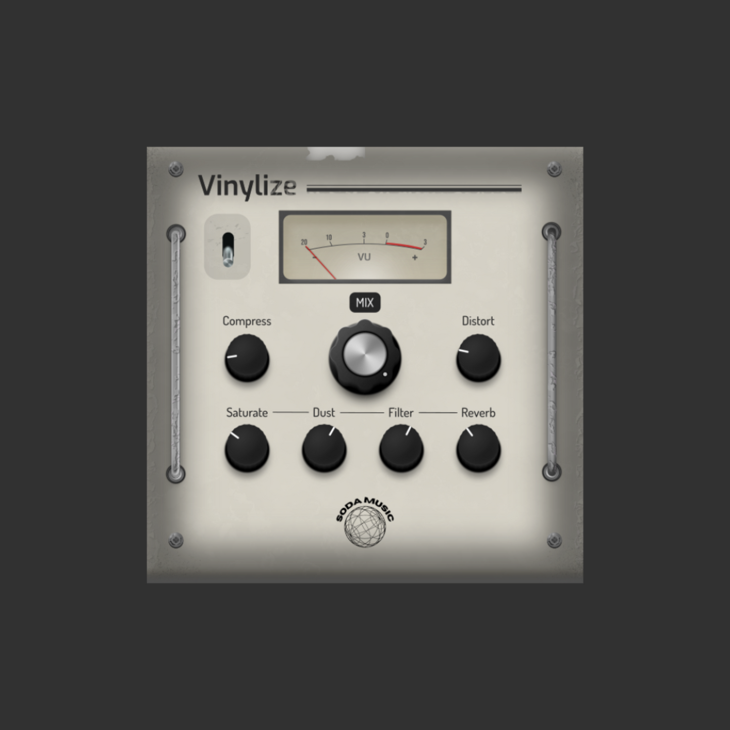 Vinylize, soda music, retro sound, retro plugin, vinyl plugin, glitch plugin, lofi plugin, lofi vst plugin, lofi sound, lofi classic sound, vinyl plugin